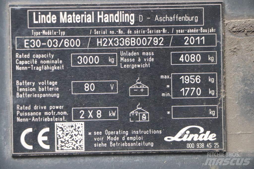 Linde E30S-03/600 Električni viličari