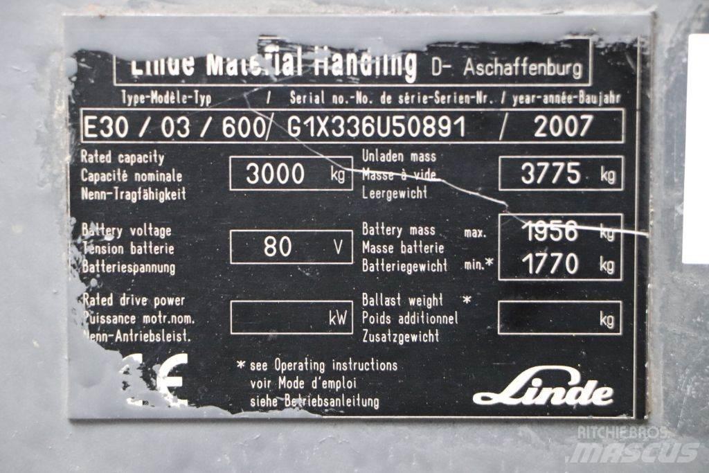 Linde E30S-03/600 Električni viličari
