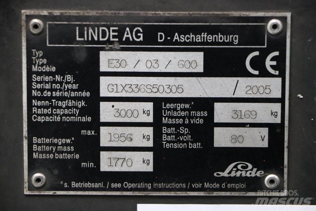 Linde E30S-03/600 Električni viličari