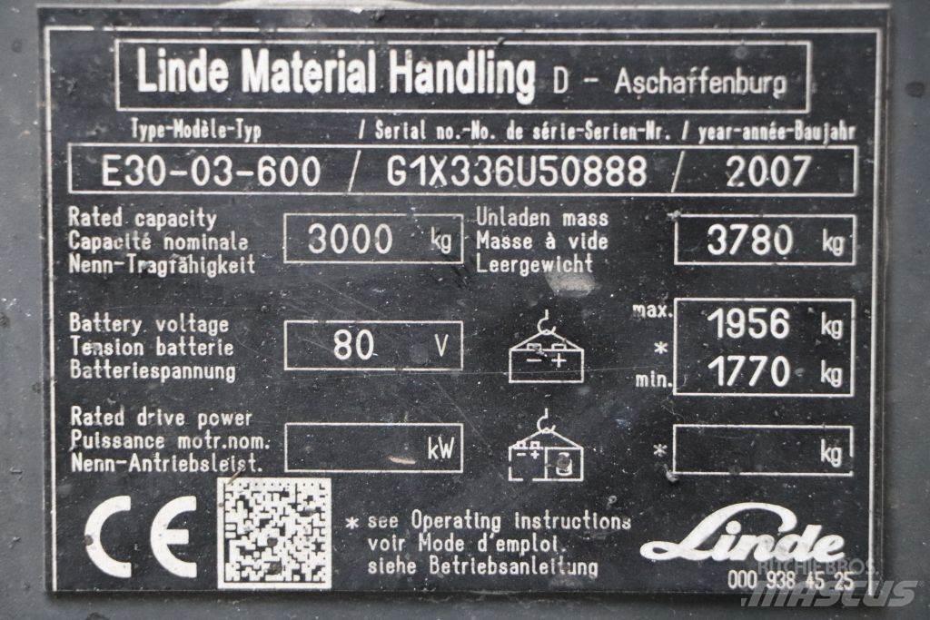 Linde E30S-03/600 Električni viličari