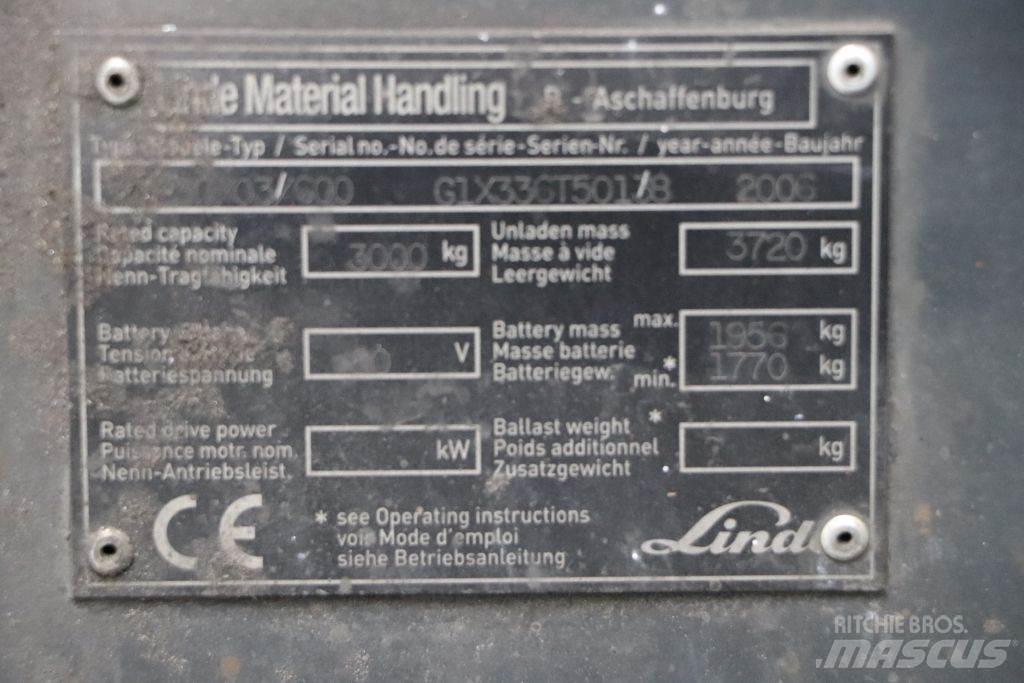 Linde E30S-03/600 Električni viličari