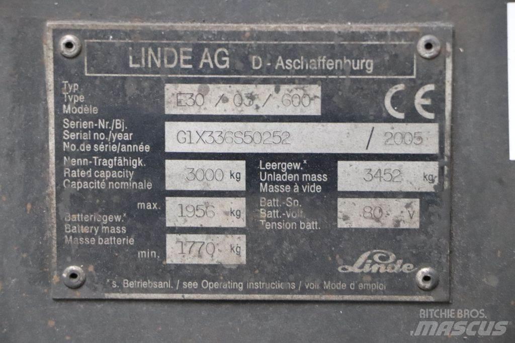 Linde E30S-03/600 Električni viličari