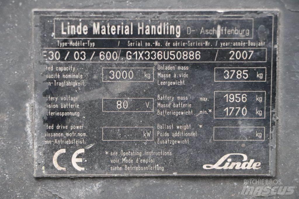 Linde E30S-03/600 Električni viličari