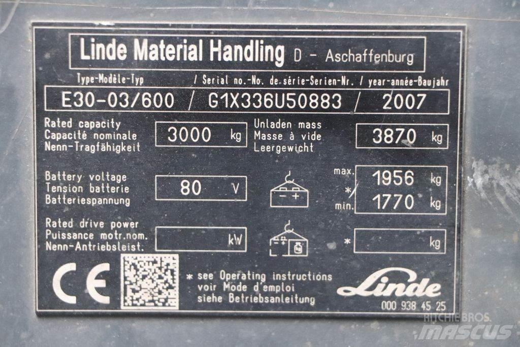 Linde E30S-03/600 Električni viličari