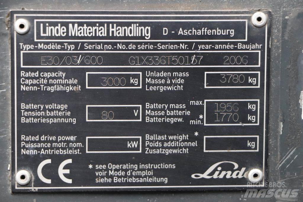 Linde E30S-03/600 Električni viličari