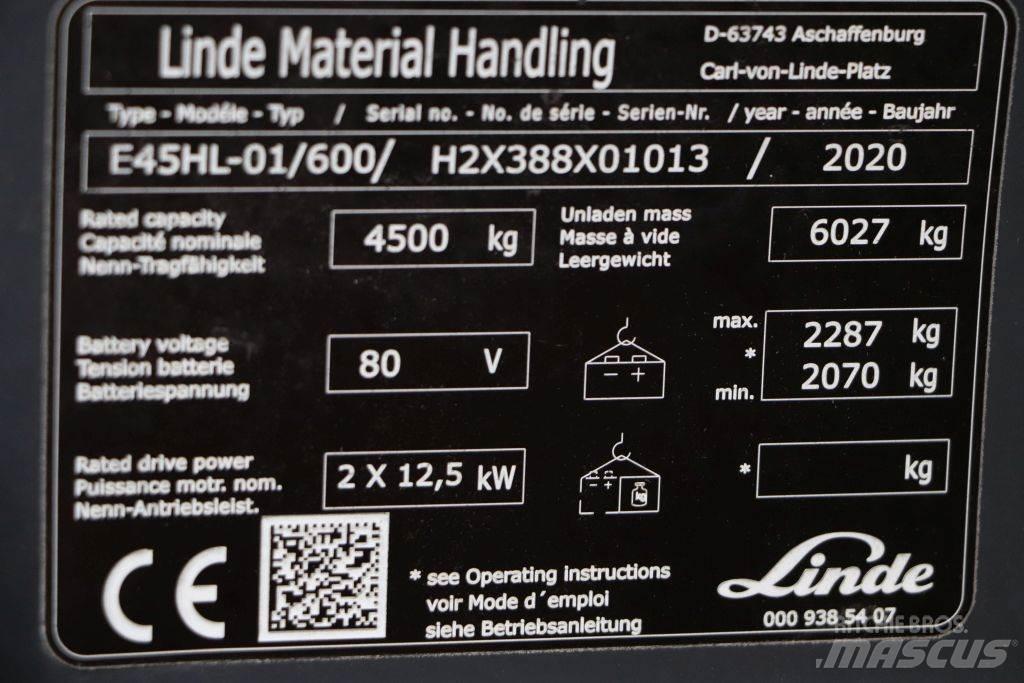 Linde E45HL-01/600 Električni viličari
