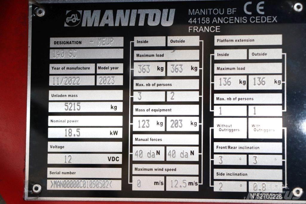 Manitou 140 SC Škaraste platforme