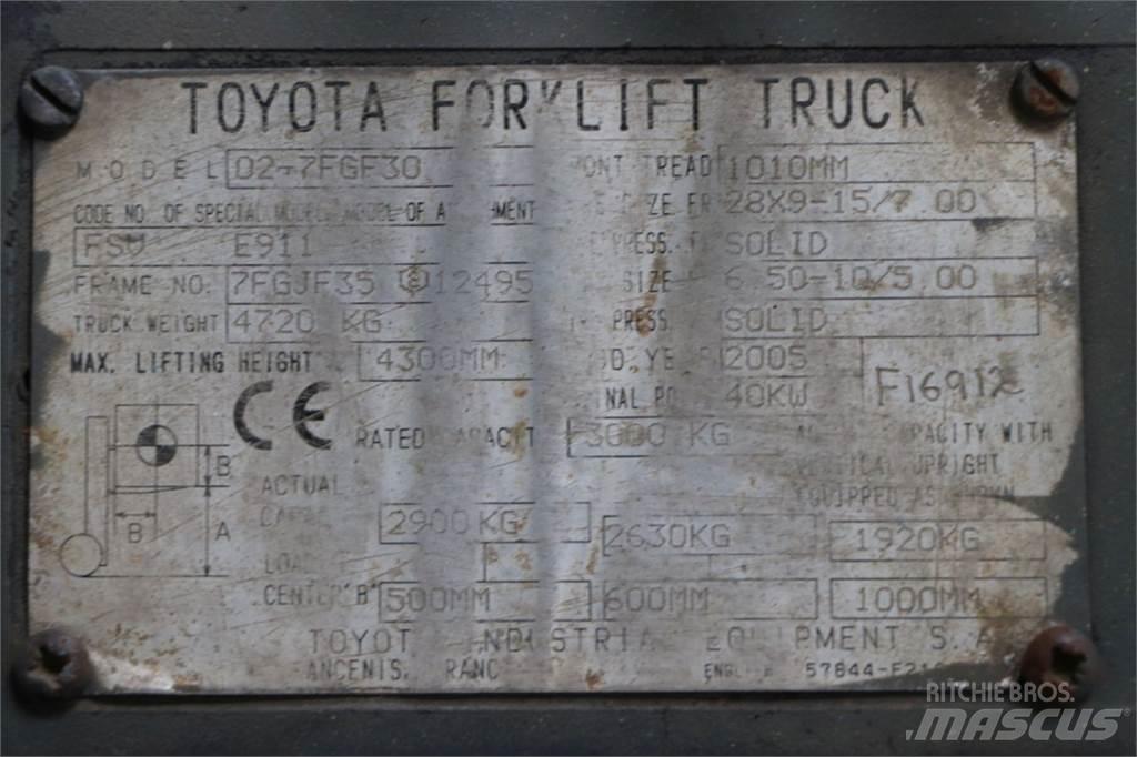 Toyota 02-7FGF30 Plinski viličari