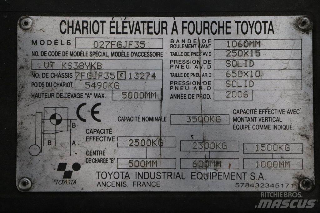 Toyota 02-7FGJF35 Plinski viličari