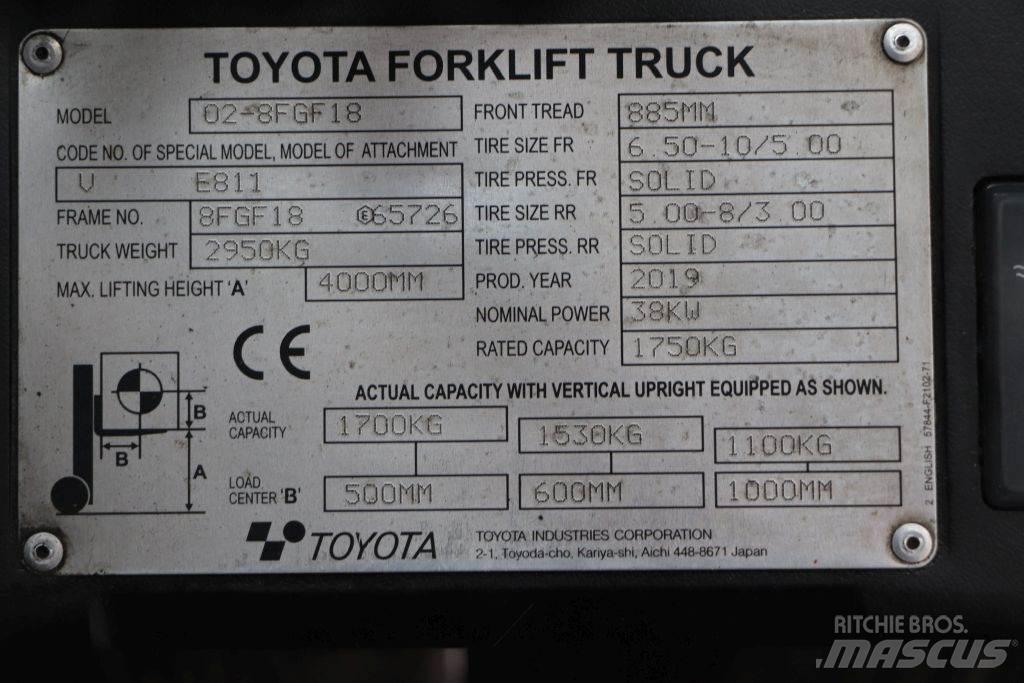 Toyota 02-8FGF18 Plinski viličari