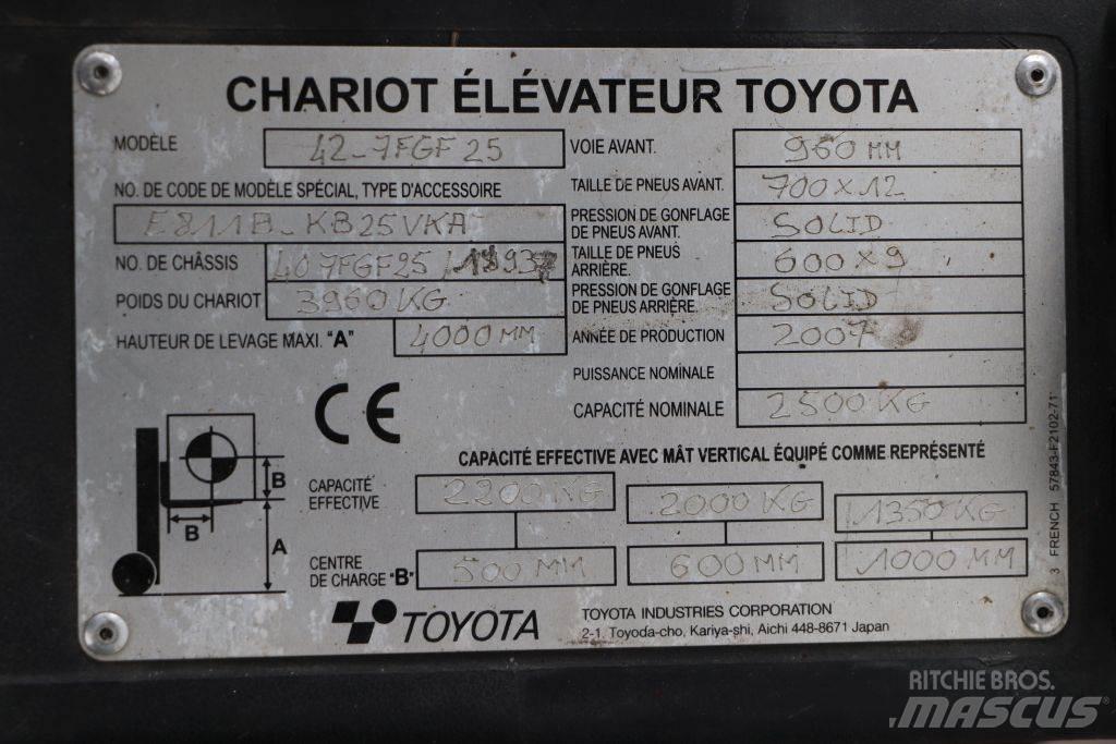 Toyota 42-7FGF25 Plinski viličari