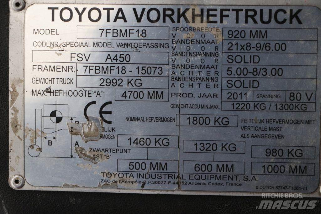 Toyota 7FBMF18 Električni viličari