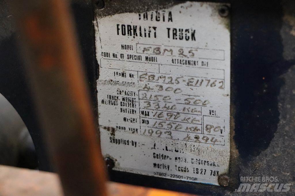 Toyota FBM25 Električni viličari
