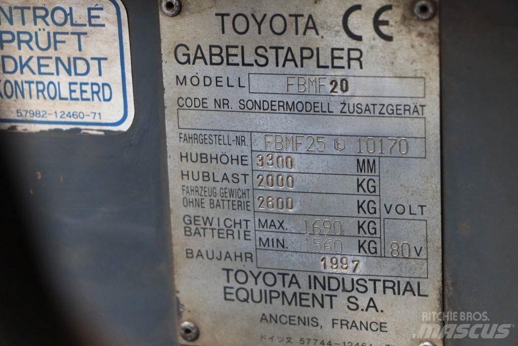 Toyota FBMF20 Električni viličari