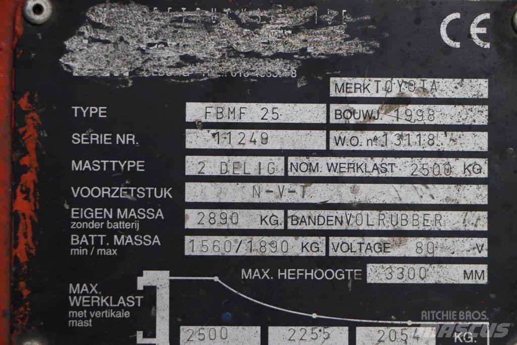 Toyota FBMF25 Električni viličari