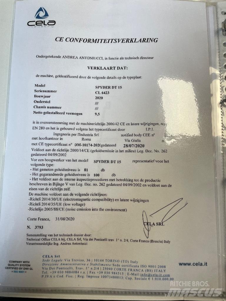 Cela DT 15 Zglobne podizne platforme