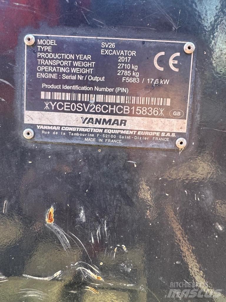 Yanmar SV 26 Mini bageri <7t