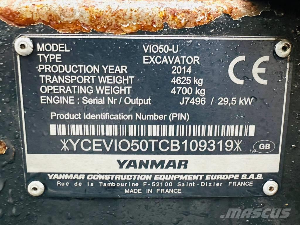 Yanmar Vio 50 U Mini bageri <7t