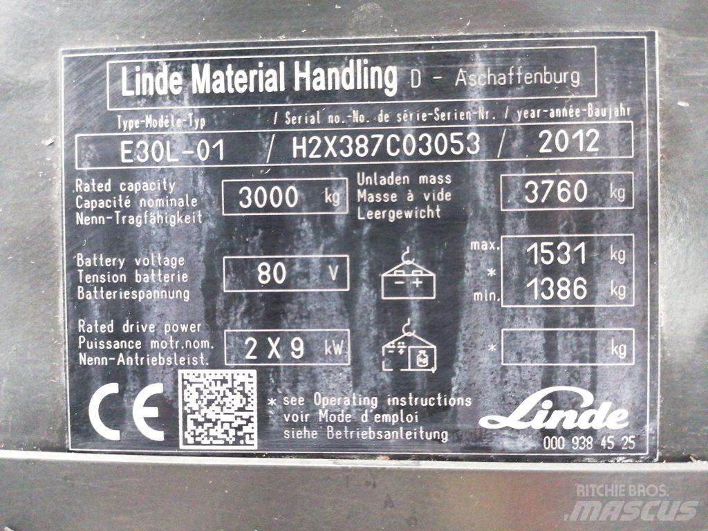 Linde E30L-01 Električni viličari