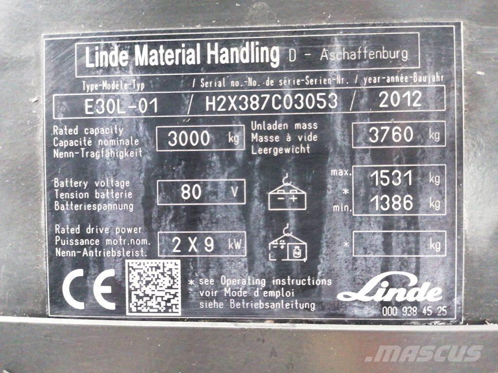 Linde E30L-01 Električni viličari