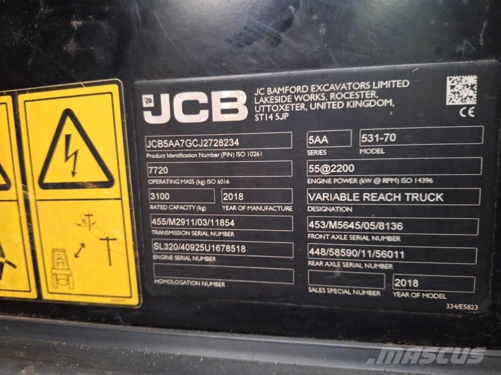 JCB 531-70 Teleskopski viličari