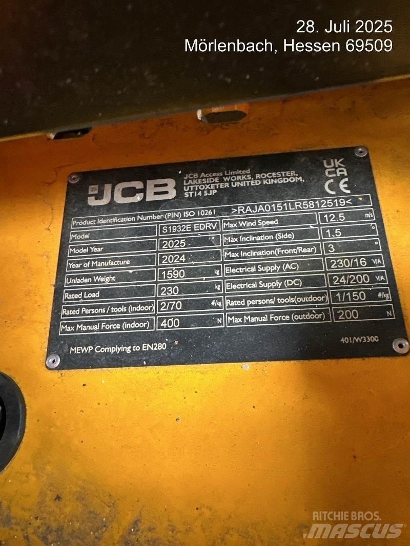 JCB S1932E Škaraste platforme