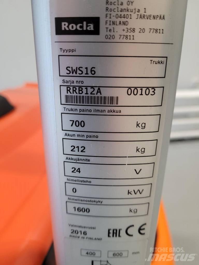 Rocla SWS 16 Ručni električni viličar