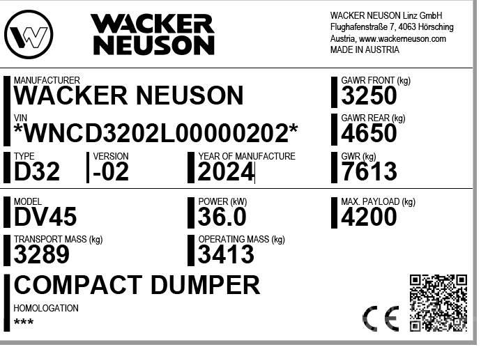 Wacker Neuson DV45 Demperi za gradilišta