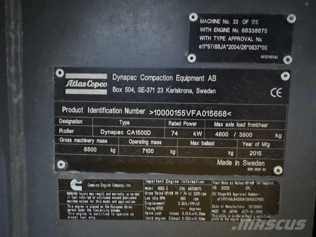 Dynapack AC1500D Valjci sa jednim bubnjem