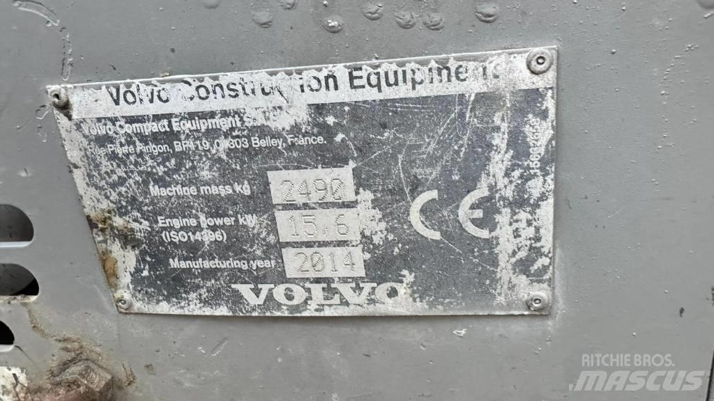 Volvo ECR 25 D Mini bageri <7t