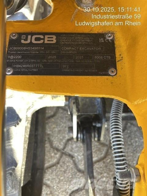 JCB 8008CTS Mini bageri <7t