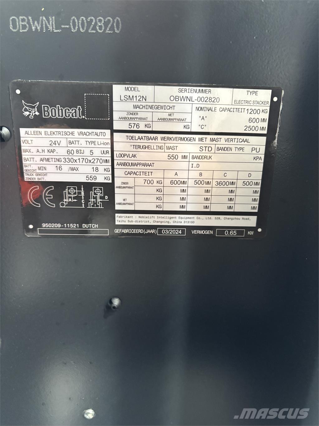 Bobcat LSM12N Samopogonski ručni viličari