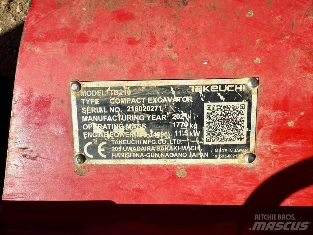 Takeuchi TB 216 Mini bageri <7t