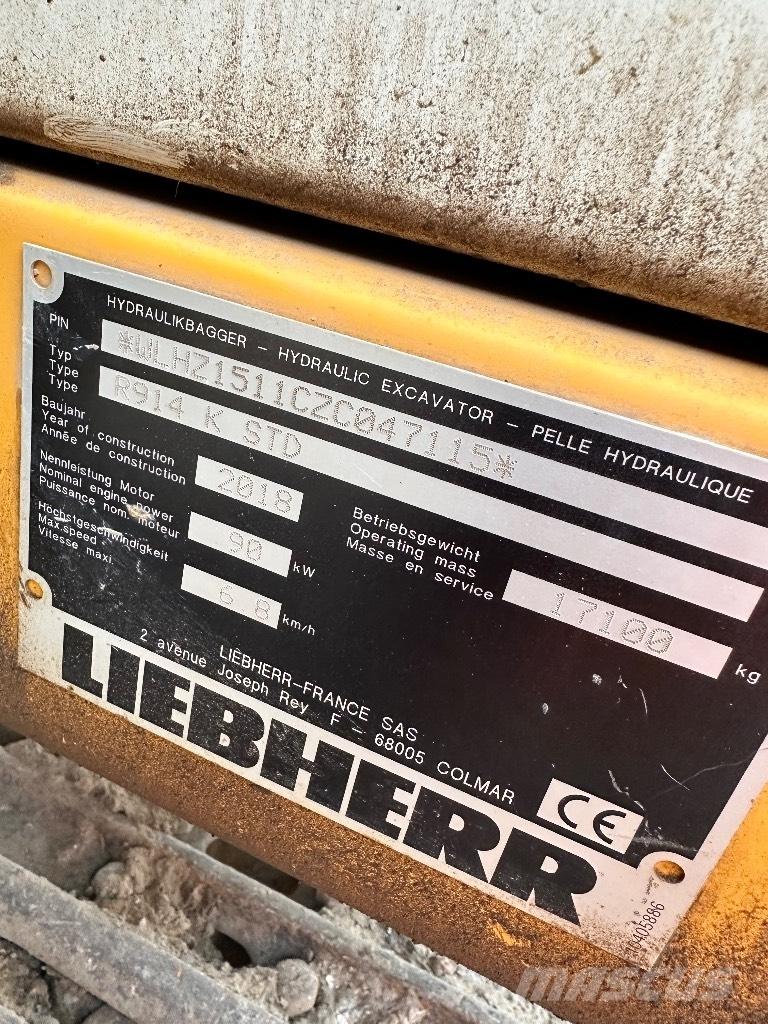Liebherr R 914 K STD Bageri gusjeničari