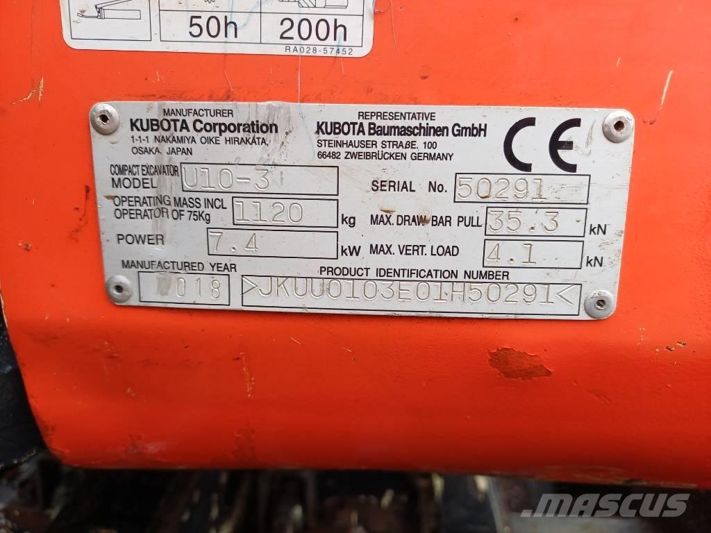 Kubota U 10-3 Mini bageri <7t