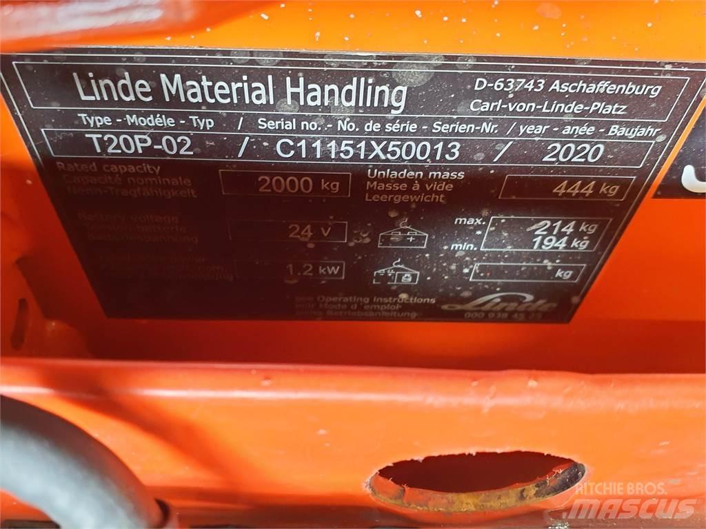 Linde T20P Nisko podizni električni viličar