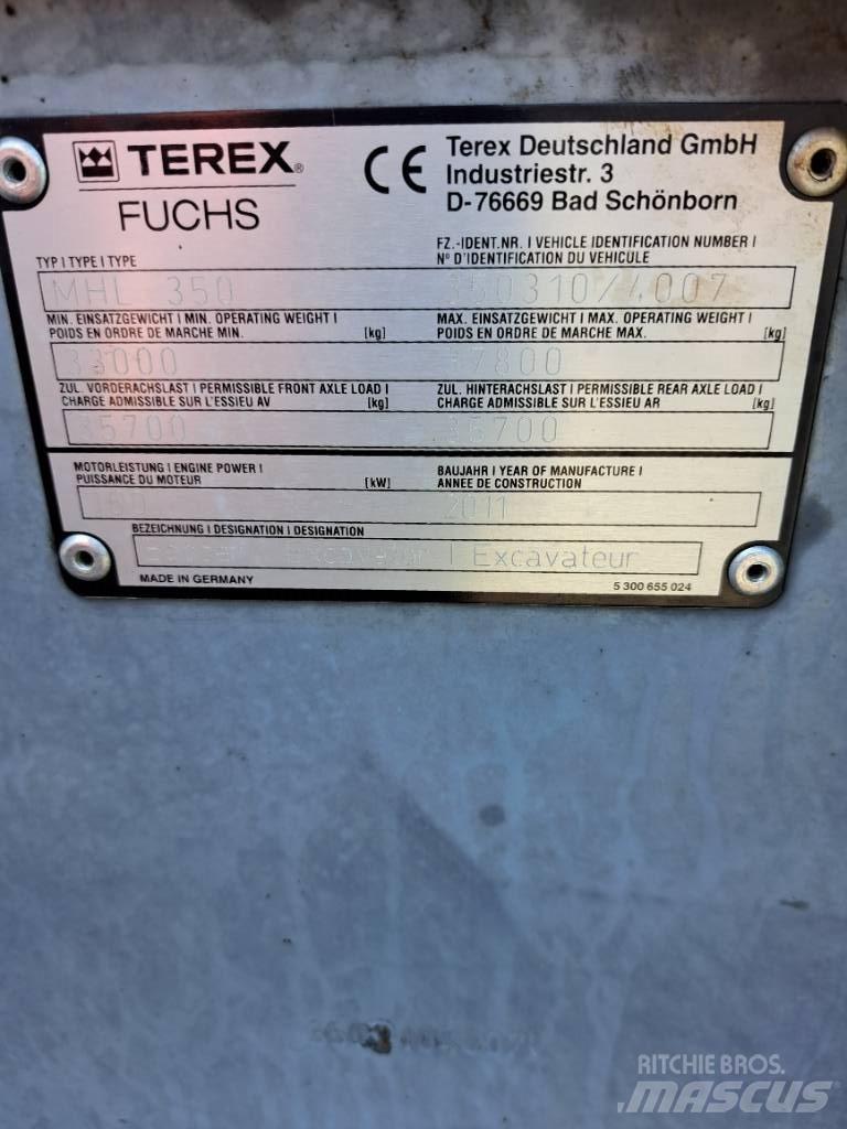 Fuchs MHL350E Bageri za manipuliranje materijalom / otpadom
