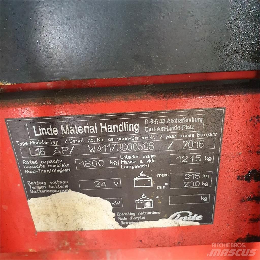 Linde L16AP Ručni električni viličar