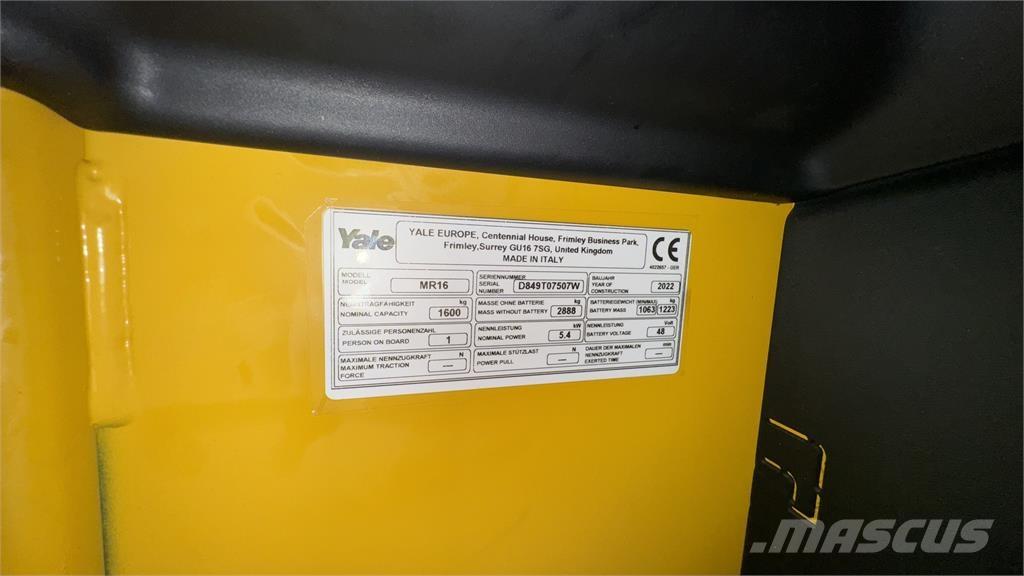 Yale MR16 Viličari sa pomičnim stupom