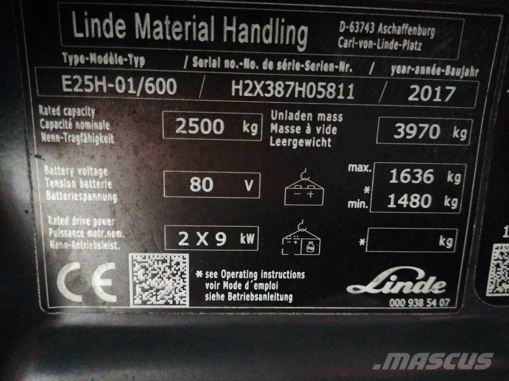 Linde E25H-01/600 Električni viličari