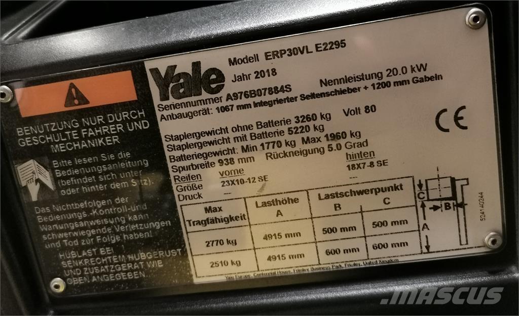 Yale ERP30VL Električni viličari