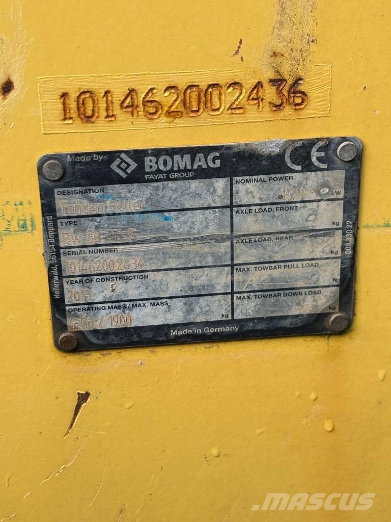 Bomag BW 80 AD-5 Valjci sa dvojnim bubnjem
