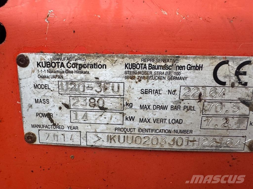 Kubota U 20-3 Mini bageri <7t