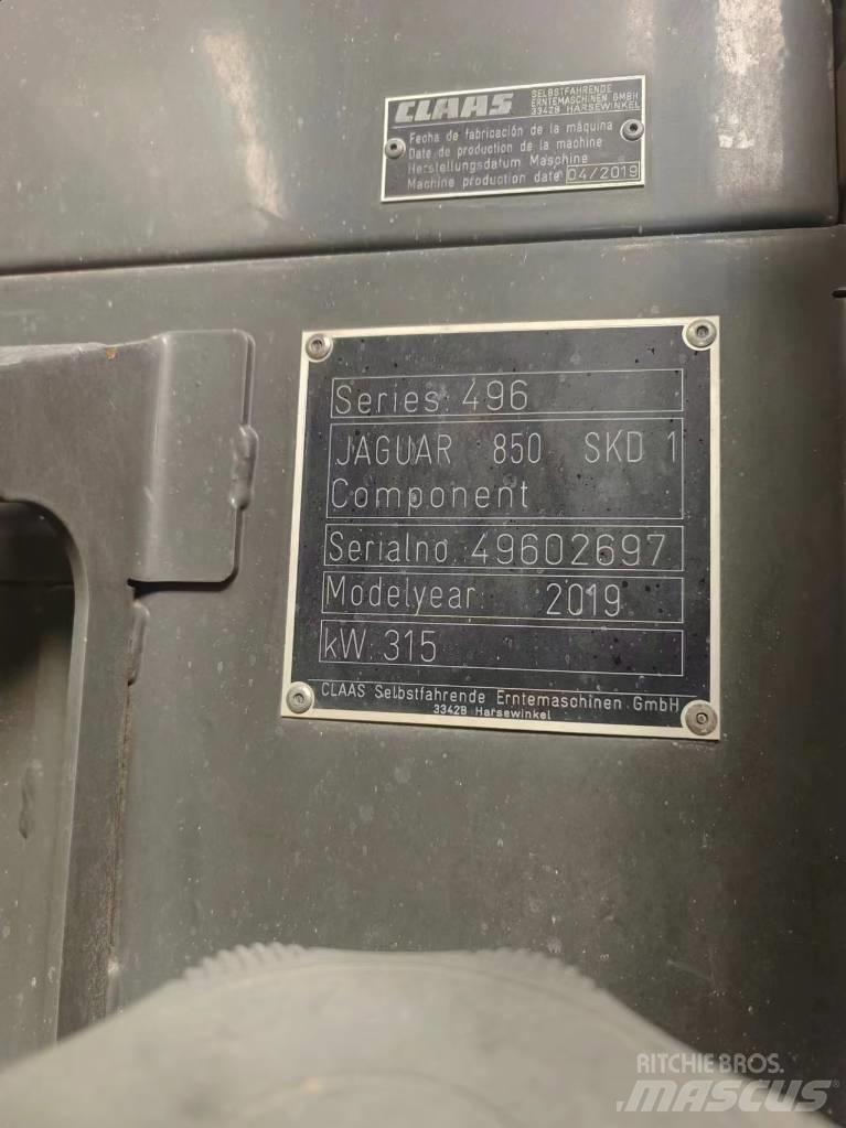 CLAAS Jaguar 850 Strojevi za krmu na vlastiti pogon