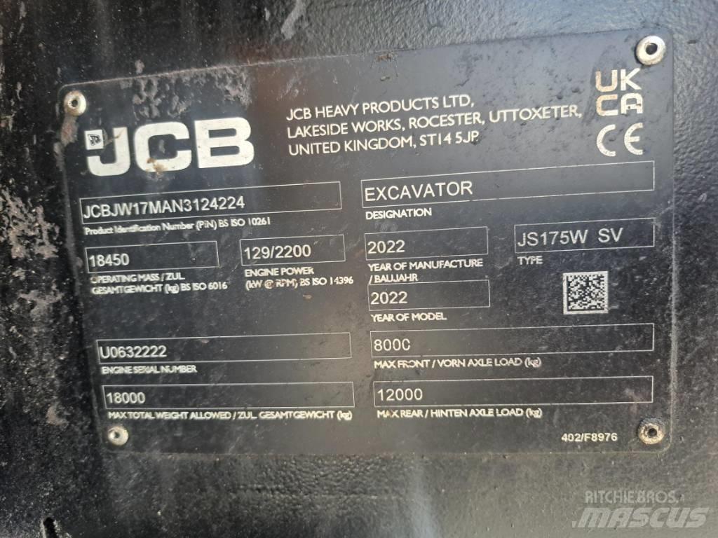 JCB JS 175 W Bageri na kotačima