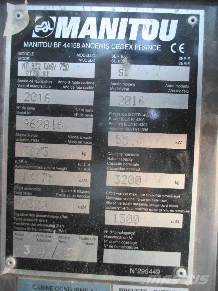 Manitou MT 932 Teleskopski viličari