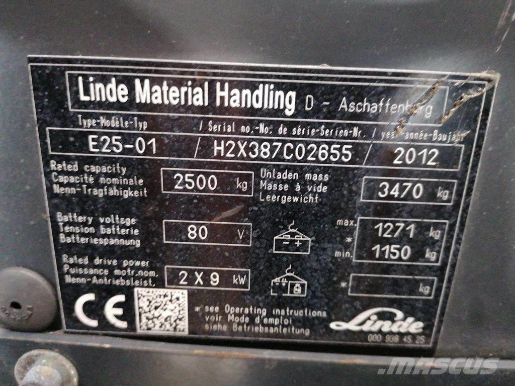 Linde E25-01 Električni viličari