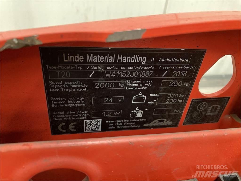 Linde T20 Nisko podizni električni viličar