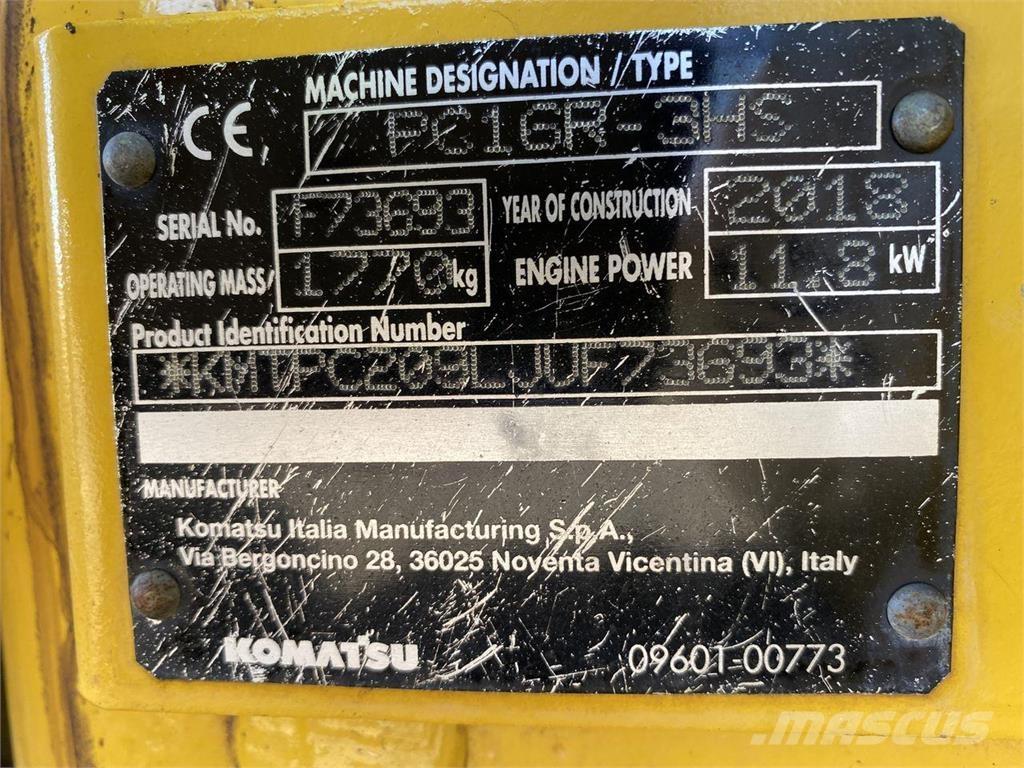 Komatsu PC16R-3HS Bageri na kotačima