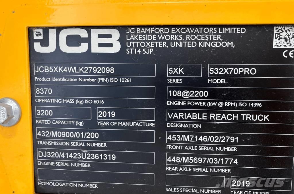 JCB 532-70 Poljoprivredni teleskopski utovarivači